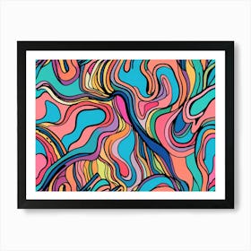 Abstract Wavy Pattern 6 Art Print