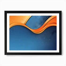 Abstract Blue And Orange Background 1 Art Print