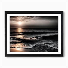 Sunset At The Beach 521 Art Print