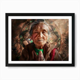 Shantiva zaga Praying and sharing love Art Print