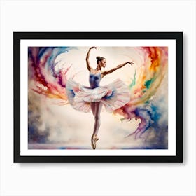 Watercolour Ballerina Póster