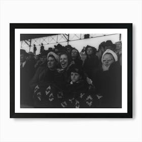 Spectators At A Tense Moment During The Rodeo At The San Angelo Fat Stock Show, San Angelo, Texas By Russell Lee Art Print