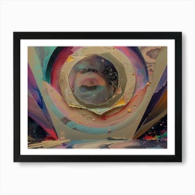 Colourful , abstract, eye, artwork print. "Watching" Art Print