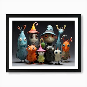 Group Of Monsters Art Print