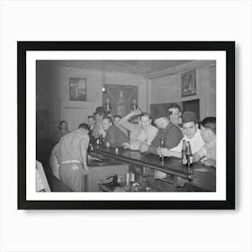 In A Barroom, Mogollon, New Mexico By Russell Lee Art Print