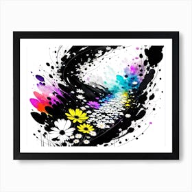 Abstract Flower Painting Art Print