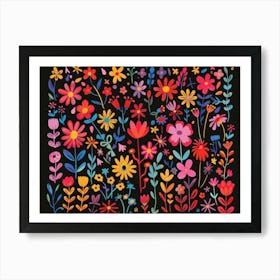 Colorful Flowers 2 Art Print