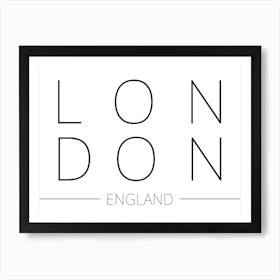 London England Typography City Country Word Art Print