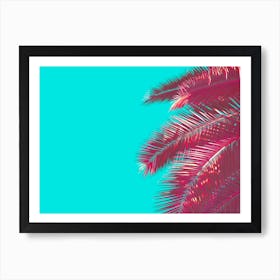 Neon Palm Tree Art Print