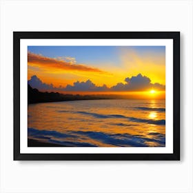 Sunset At The Beach 97 Art Print