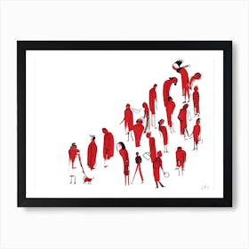 Winter Crowd Art Print