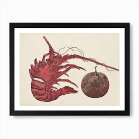 Japanese Lobster,  Katsushika Hokusai Art Print