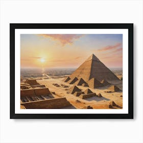 Magical Pyramids Of Giza Art Print