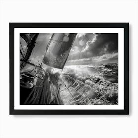 Stormy Sailboat Art Print