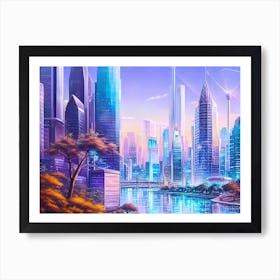 Futuristic Cityscape 34 Art Print