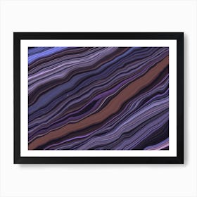 Abstract Purple Wavy Pattern Art Print