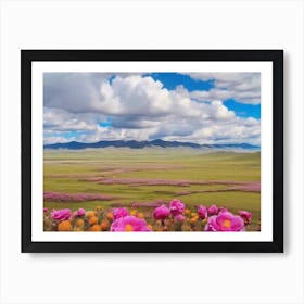 Wild Flowers In Mongolia 1 Art Print