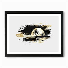 Palm Trees On The Beach 24 Art Print