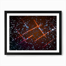 The Abstraction Is Dynamic The Speed Of Blue And Orange Art Print