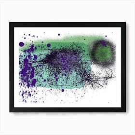 Abstract splatter Art Print