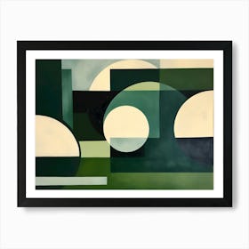 Sage green modern abstract art Art Print