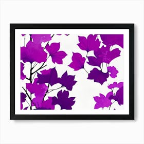 Purple Leaves 4 Art Print