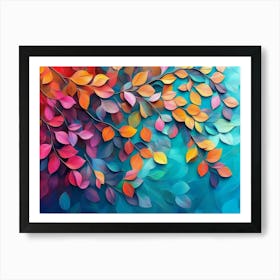 Abstract Leaves Painting Art Print