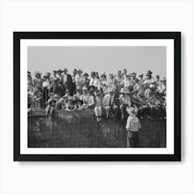 Spectators At Bean Day Rodeo, Wagon Mound, New Mexico By Russell Lee Art Print
