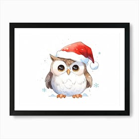 Christmas Owl 12 Art Print