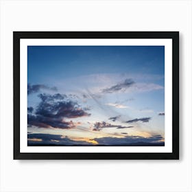 Sunset Over The Mountains Art Print