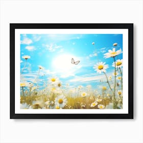 Daisies In The Meadow 3 Art Print