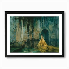 Woman In A Yellow Dress Art Print