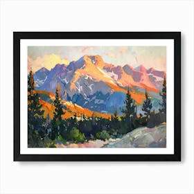 Western Sunset Landscapes Rocky Mountains 2 Art Print