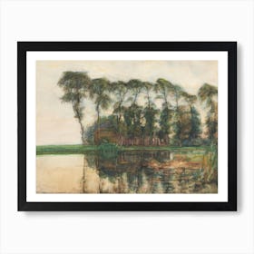 Farmstead Along The Water Screened By Nine Tall Trees (1905), Piet Mondrian Art Print