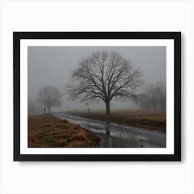 Foggy Road Art Print