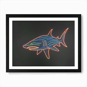 Neon Orange Carpet Shark 4 Art Print