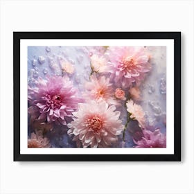 Pink Dahlias Art Print