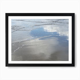 Abstract reflection on the sandy beach Art Print