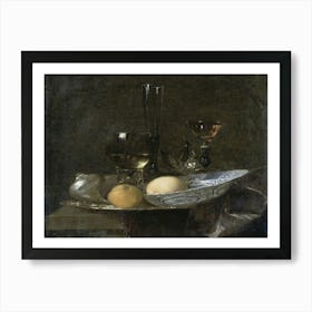 Still Life With Lemons And Glasses Art Print