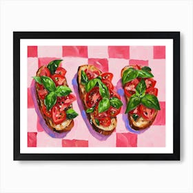 Bruscetta Pink Checkerboard 3 Art Print