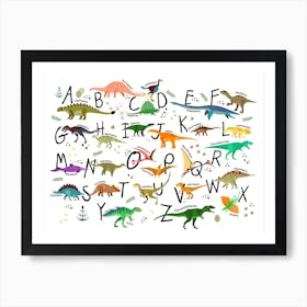 Dinosaur Alphabet Art Print