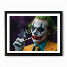 Joker Smoking A Cigarette Art Print