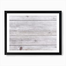 White Wooden Planks Art Print