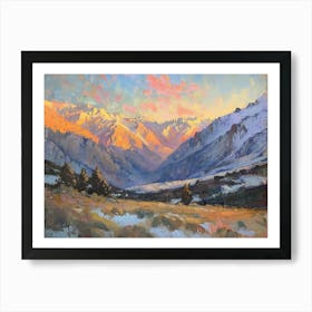Western Sunset Landscapes Sierra Nevada 2 Art Print