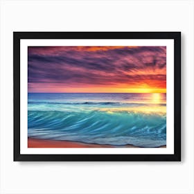 Sunset At The Beach 300 Art Print