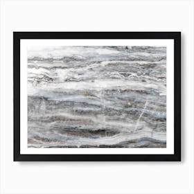 Blue and White Marble Landscape II Art Print