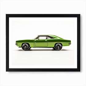 Toy Car 69 Dodge Charger Green Art Print