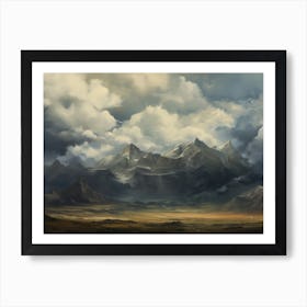 Wyoming Landscape Oil Painting Art Print