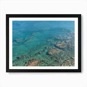 Clear water and rocky coastline on the Mediterranean Art Print