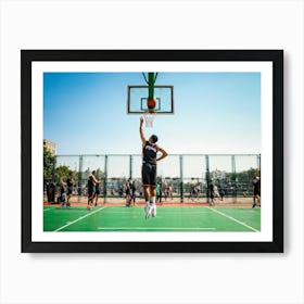 Ball Basketball Game Court People Championship Basketball Court Basket Player Sport Play (11) Art Print